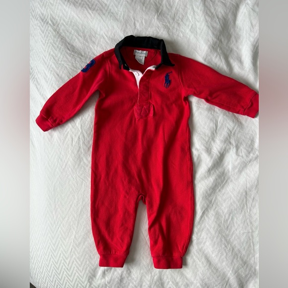 Ralph Lauren polo jumpsuit in size 9 months - very good condition! - Picture 6 of 6